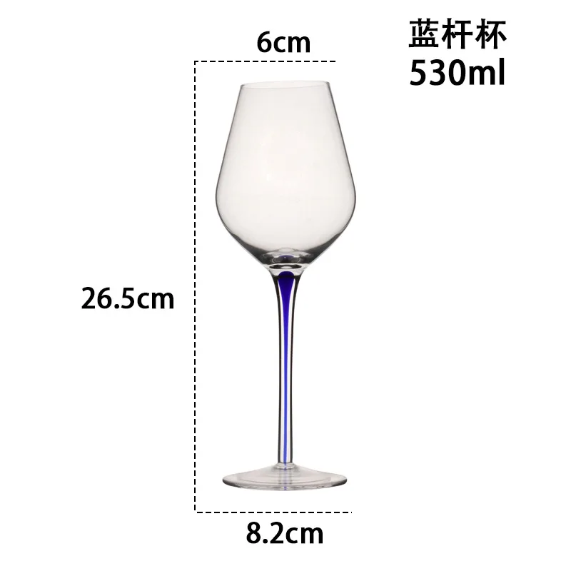 Кристална цветна чаша за червено вино, чаша вино, чаша за шампанско, Бордо чаша, бордоский синьо чаша Изображение 5