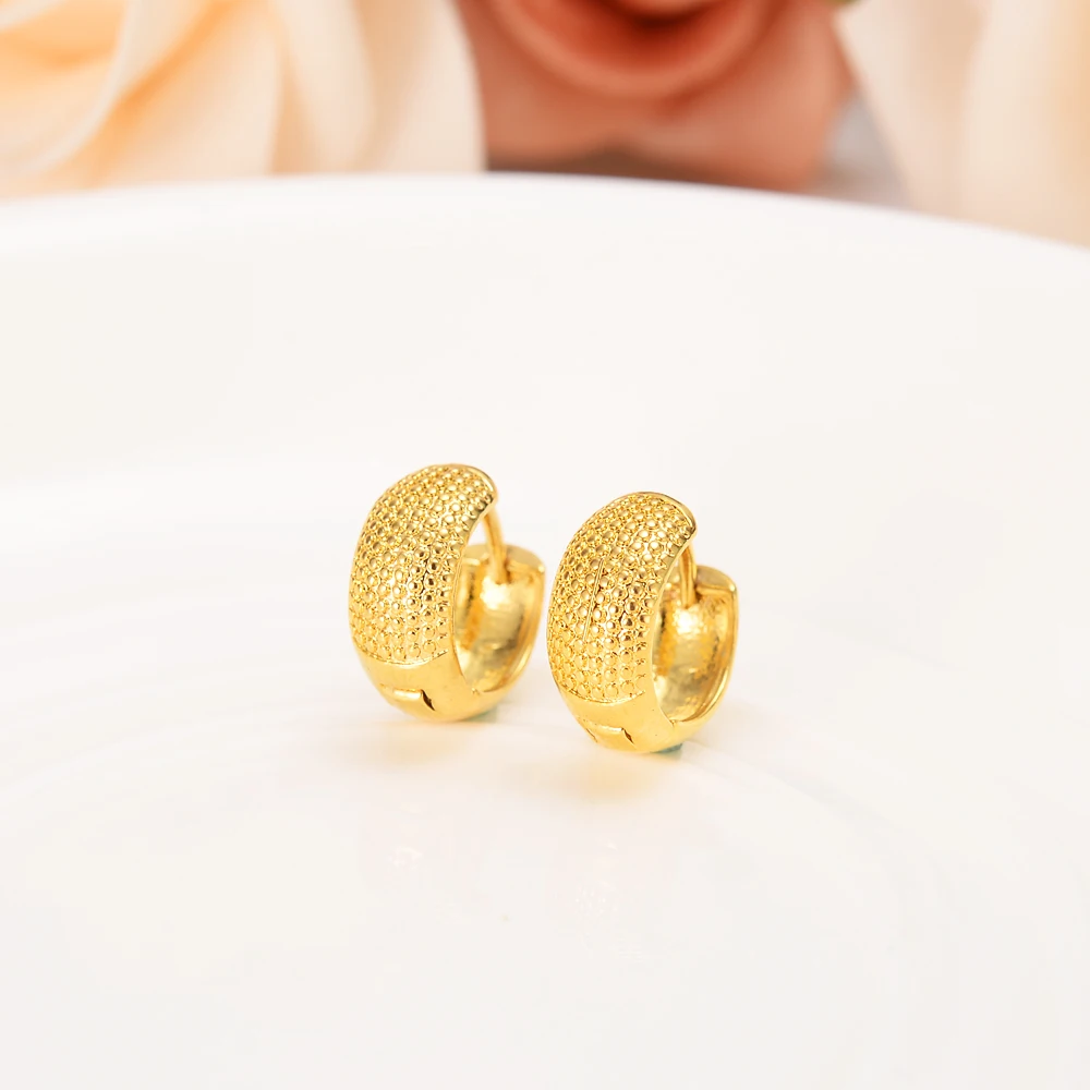 Bangrui Сватбени Бижута Мъжки Златист Цвят Brincos най-високо Качество Дамски Обици-халки За момичета сватбени подаръци за младоженци Изображение 1