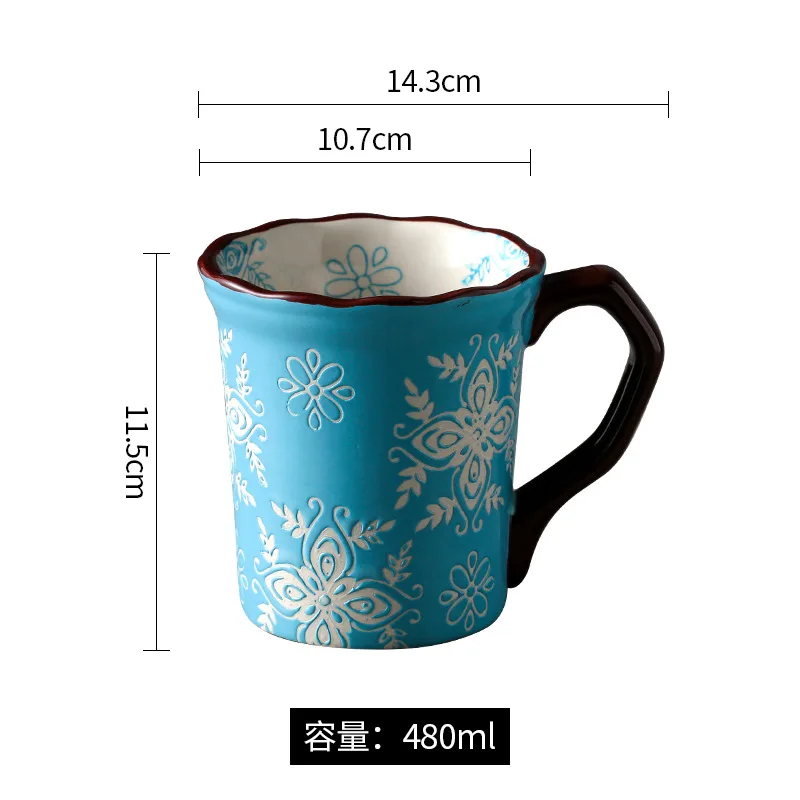 Самоличността на Ръчно рисувани Японската Керамична Чаша, Чаша За Пиене, Чаша Мляко За Закуска Офис Домашна Чашата за Кафе Чаши Изображение 3