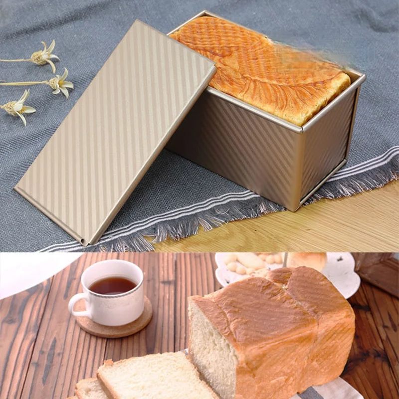 Златна домакински нагънат антипригарная кутия за наздравици от въглеродна стомана с капак, форма за печене, инструмент за печене, инструменти за печене на сладкиши Изображение 0