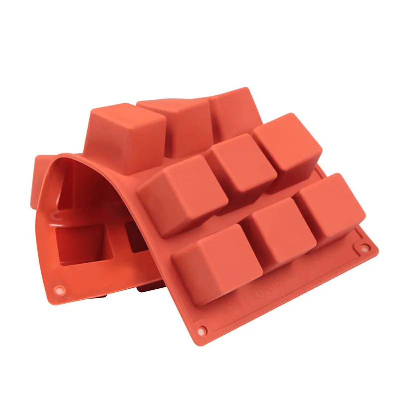 Прост Стил 15 Квадратчета Силиконови Инструменти За Печене на Торта, Ръчно изработени САМ Мус Ароматна Свещ Шоколад Лека Демонтажная 3D Форма Изображение 3