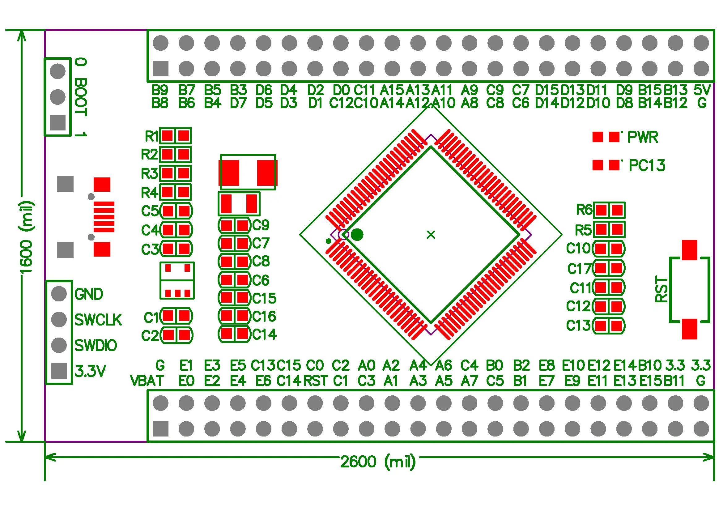 Stm32f413vgt6 Основна такса Висока производителност Микроконтролер F413 Високопроизводителния Прогнозна такса Изображение 2