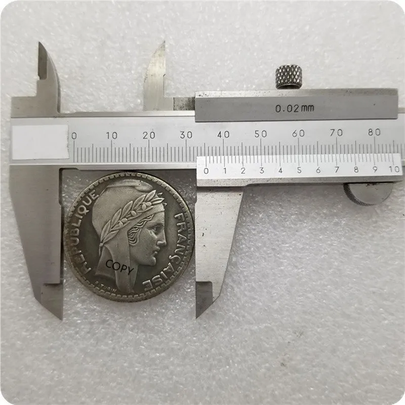Френски 1936 сребърно покритие Айде са подбрани Монета за Подарък Щастлив Предизвикателство Монета КОПИЕ МОНЕТИ Изображение 3