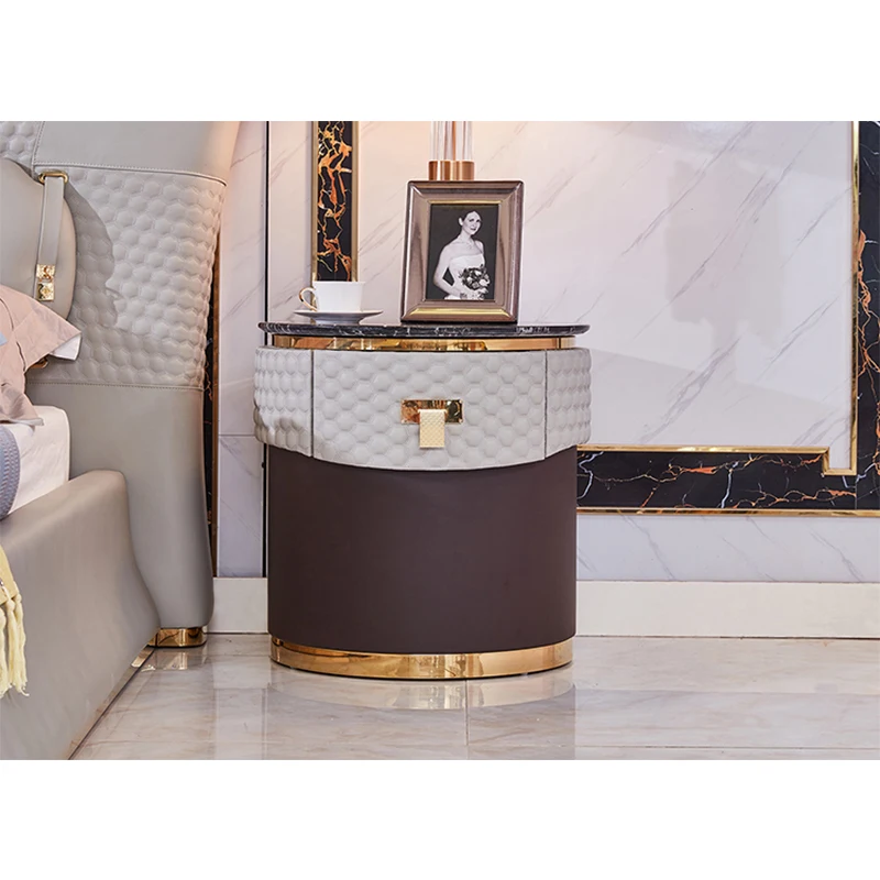 Модерен и Луксозен и елегантен маса в стила на хотел нощно шкафче спалня витрини шкафче с чекмеджета Мебели за спалня Изображение 2