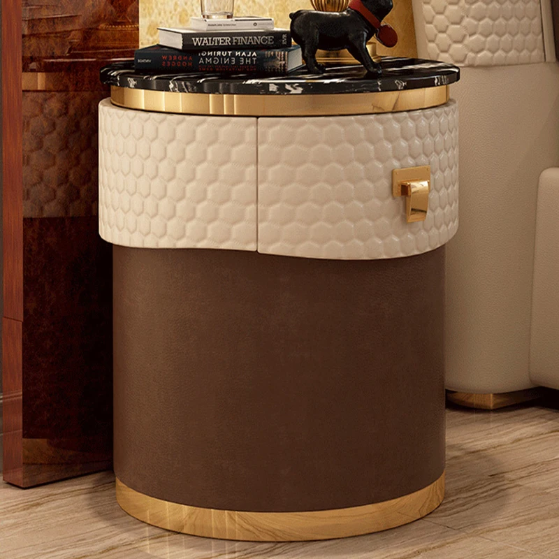 Модерен и Луксозен и елегантен маса в стила на хотел нощно шкафче спалня витрини шкафче с чекмеджета Мебели за спалня Изображение 3