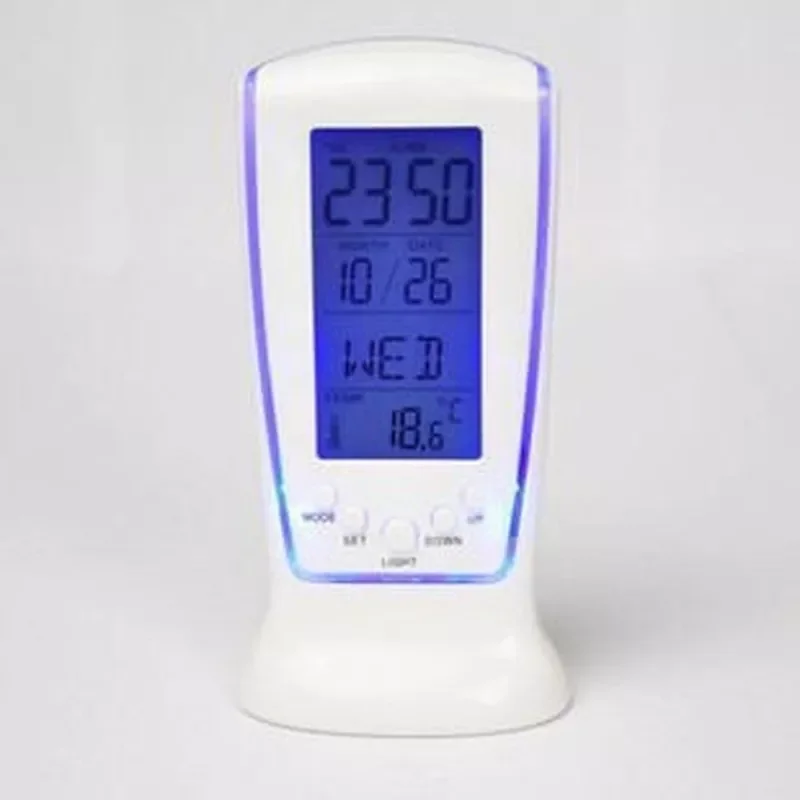 Дигитален Календар на Температурата LED Цифров часовник със Синя подсветка Електронен Календар Термометър Led Часовник С течение на Времето Изображение 2