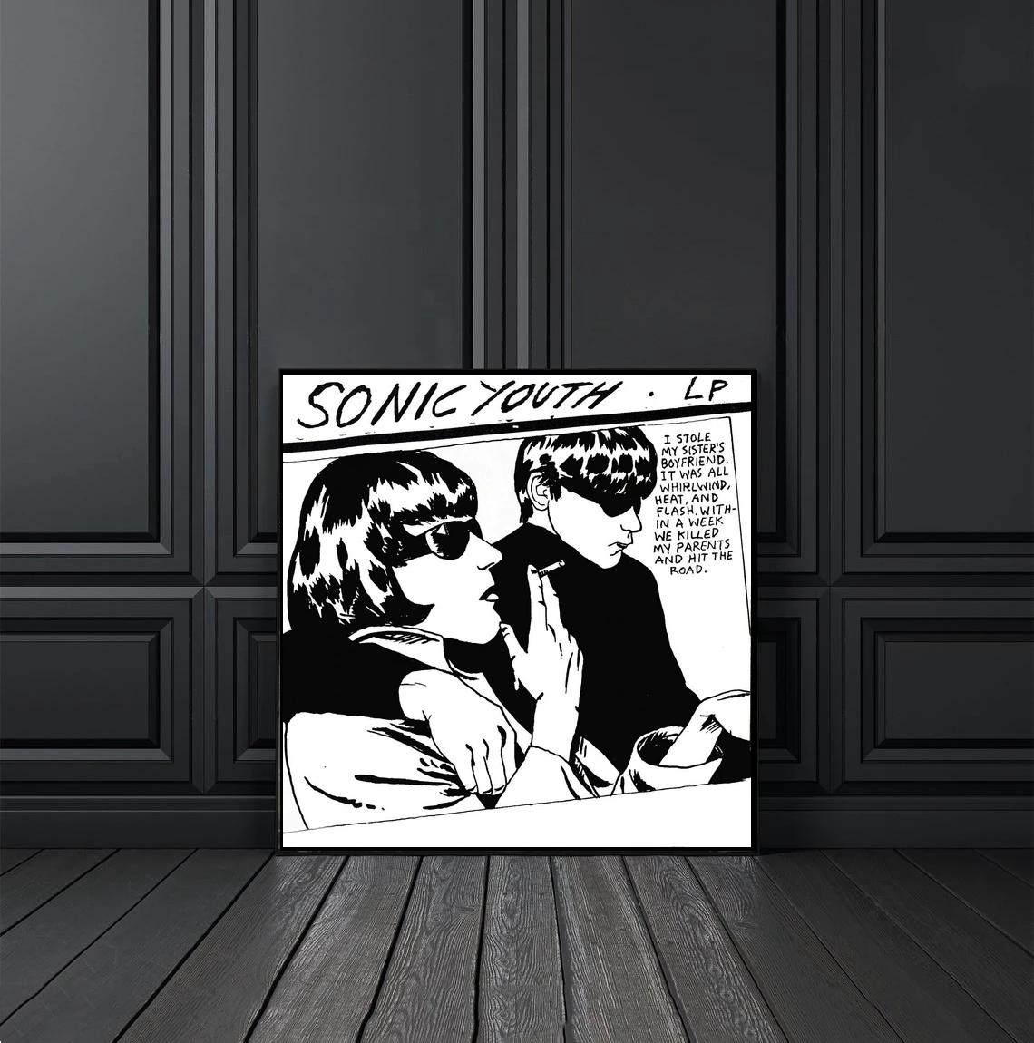 Sonic Youth - Корица на музикален албум Goo, Плакат на платно, Украса за дома, Стенни живопис (Без рамка) Изображение 0