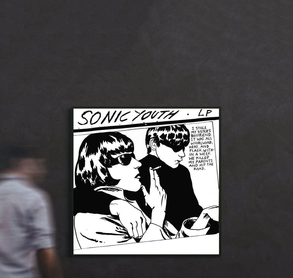 Sonic Youth - Корица на музикален албум Goo, Плакат на платно, Украса за дома, Стенни живопис (Без рамка) Изображение 1