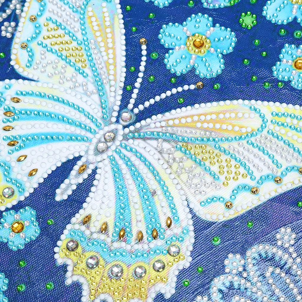 5D САМ Нощен Светещ Диамантена Картина на Мандала пеперуда Картина с Кристали Специална форма Диамантена Бродерия Начало декор Изображение 5