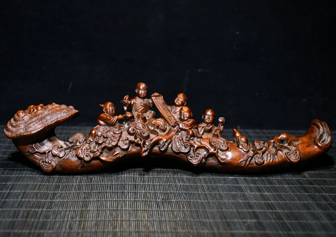 Архаичная статуя ръчно изработени от чемшир seiko five child ruyi crafts Изображение 0