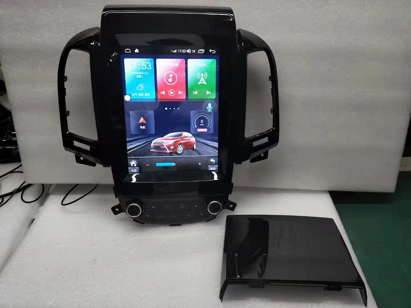 За Hyundai Santa Fe 2006-2013 Carplay Android Стерео Радио Авто Мултимедиен Плейър GPS Навигация Авто Аудио Главното устройство Изображение 2