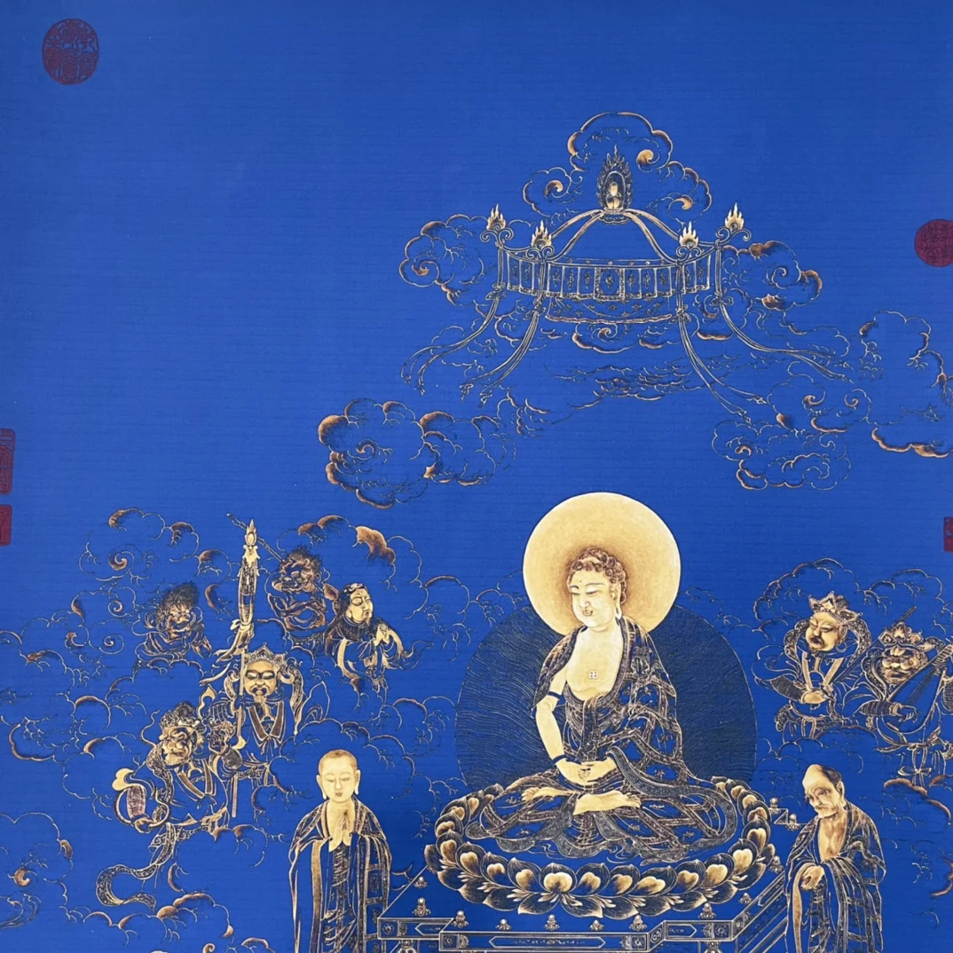 Китайската изискана колекция от централната линия На Пан Гуаньинь живопис занаяти украса на хола подаръци за дома Изображение 2