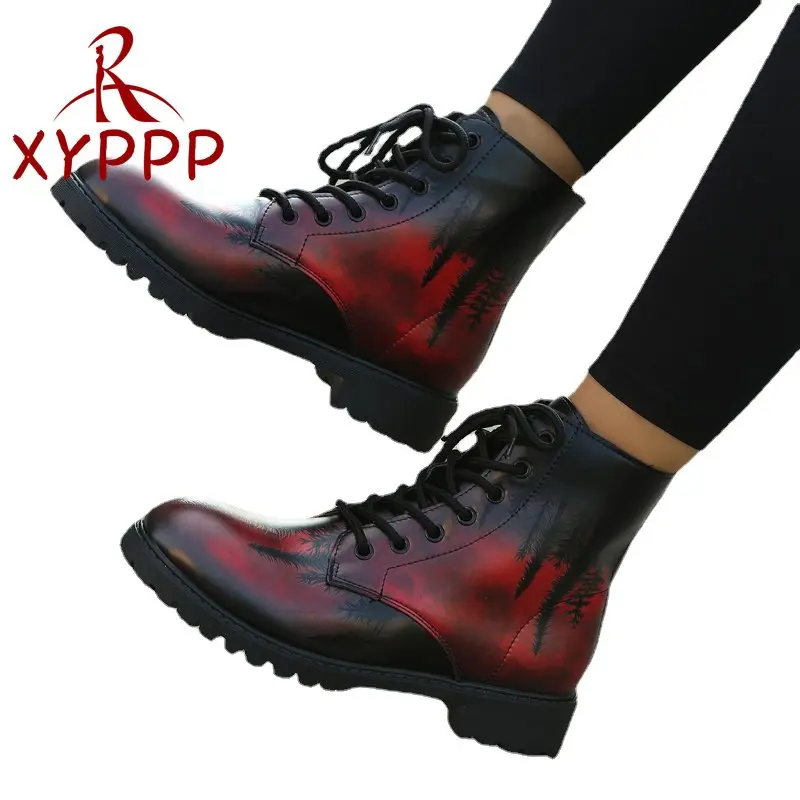 Есенни дамски обувки със среден дигитален печат, 2022 г., дамски Модни Работни обувки от изкуствена кожа в британския стил, Модни дамски обувки дантела отпред, дамски обувки Изображение 5