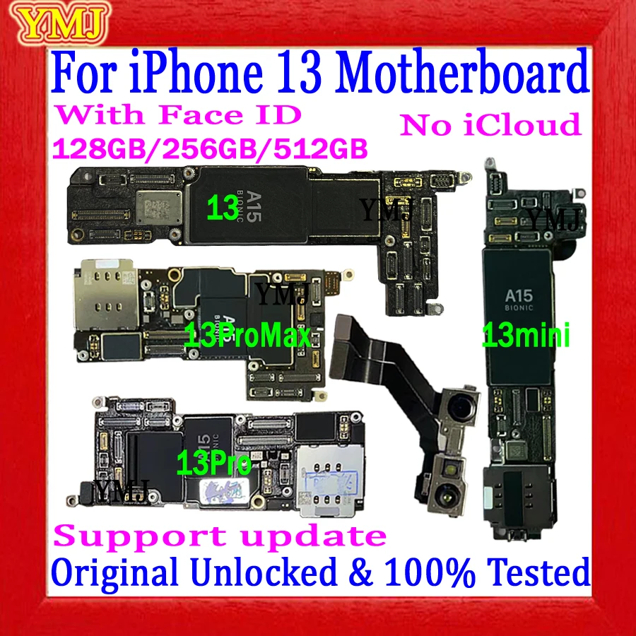 Безплатна доставка Подкрепа за обновяване на IOS и За iPhone 5G 13 Pro Max дънна Платка Оригиналната Отключване Без icloud За iPhone 13 Тест логично заплата Изображение 0