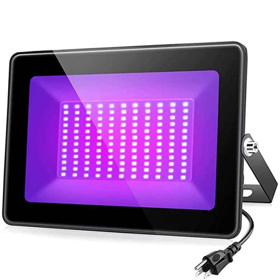 100 W/200 Watt Led Черна Светлина IP66 Водоустойчив Прожектор Външен Blacklight Танц Светещи В Тъмното Вечер С Лилаво Гласове Лампа Изображение 0