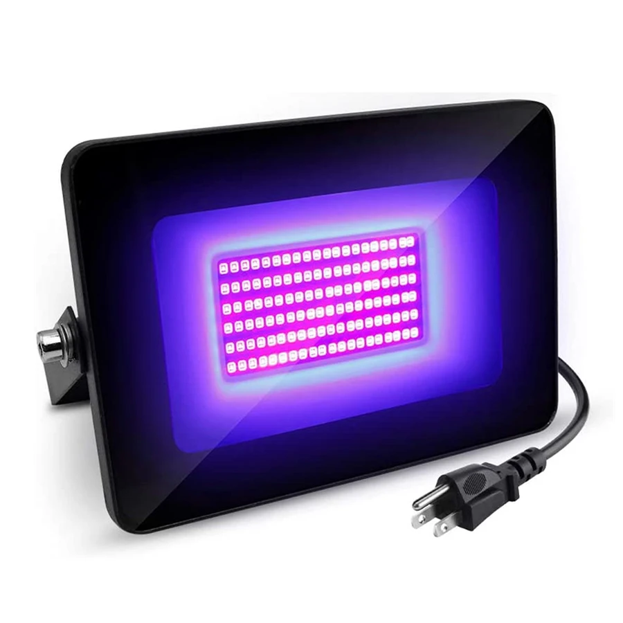 100 W/200 Watt Led Черна Светлина IP66 Водоустойчив Прожектор Външен Blacklight Танц Светещи В Тъмното Вечер С Лилаво Гласове Лампа Изображение 1