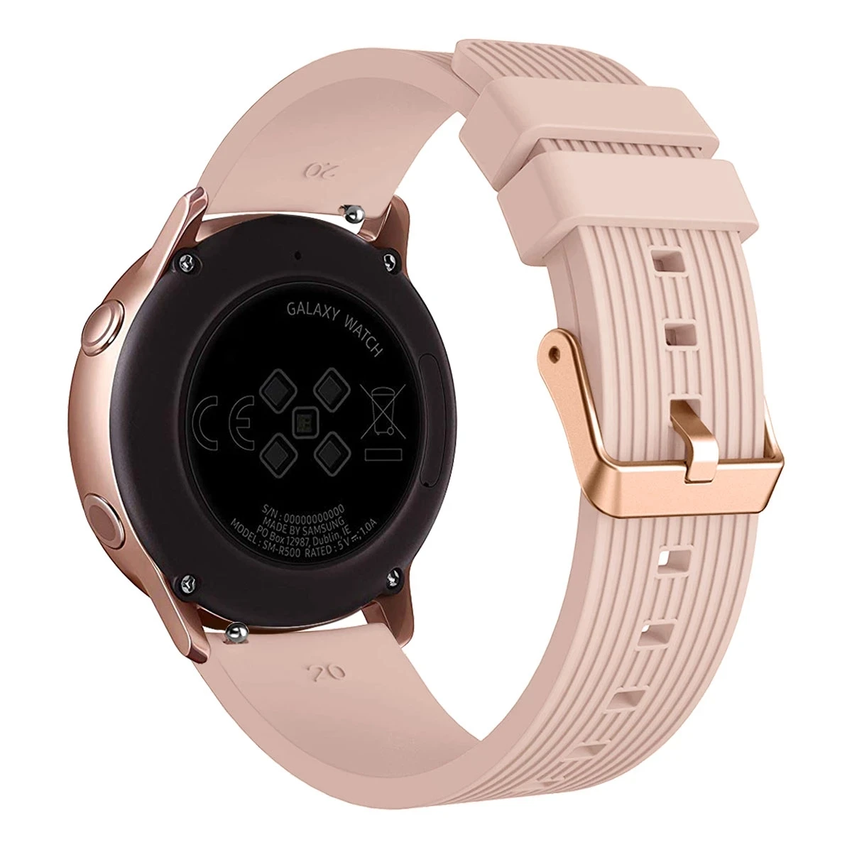 Каишка от розово злато за Samsung Galaxy watch 3/Active 2 42 мм/Amazfit Bip за Huawei watch GT2 каишка 22 мм 20 мм цвят на обтегач за часа Изображение 2