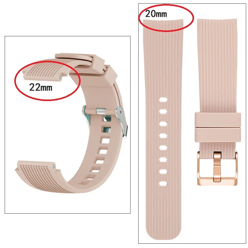 Каишка от розово злато за Samsung Galaxy watch 3/Active 2 42 мм/Amazfit Bip за Huawei watch GT2 каишка 22 мм 20 мм цвят на обтегач за часа Изображение 5