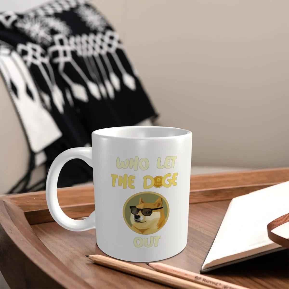 Промо Който би позволил на Дожу Надмине Dogecoin на Луната,dogecoin Crypto, doge Crypto Чаши Забавни Графични Чаша с принтом Ежедневни крипто халби за бира Изображение 5