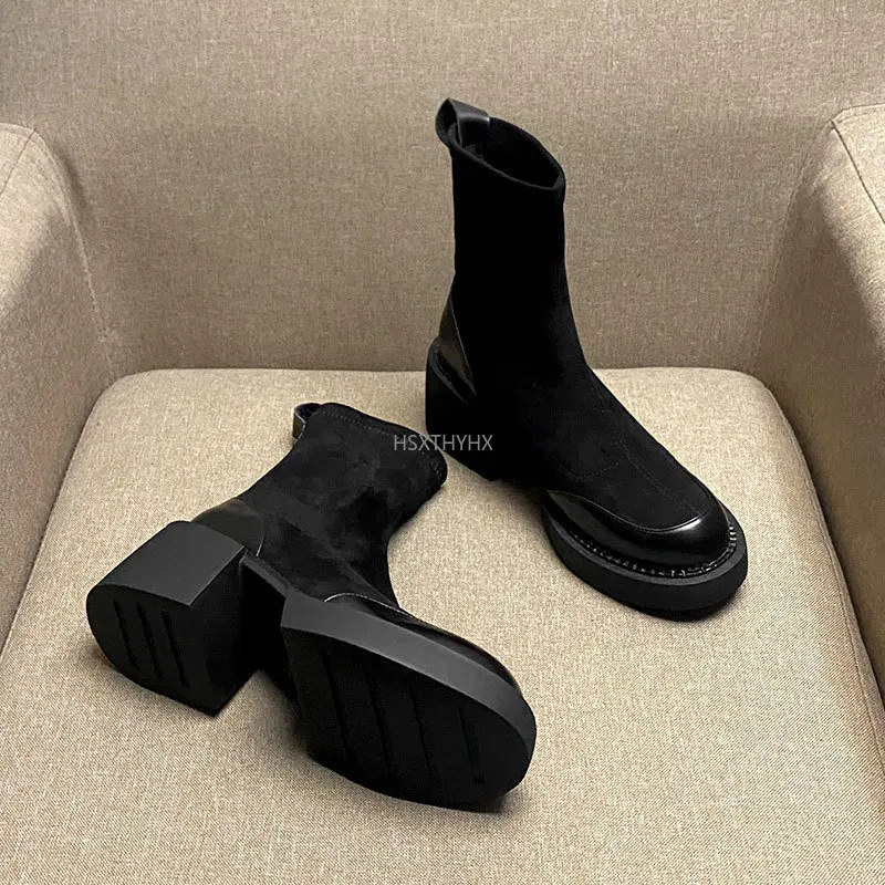 Нови обувки в Римски стил; Топли зимни Дизайнерски Мотоботы на среден ток 2022 г.; женски Ботильоны 