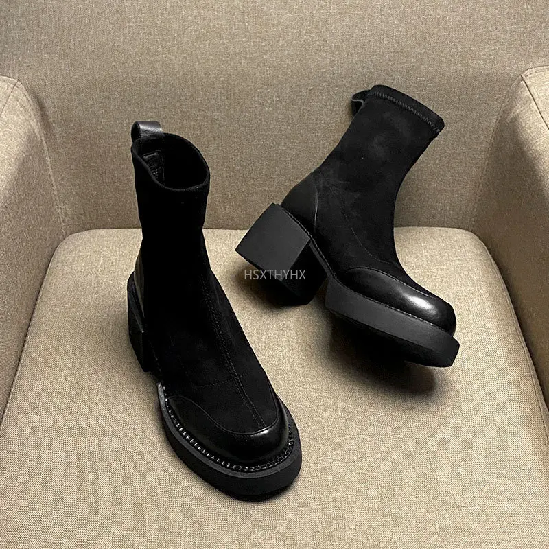 Нови обувки в Римски стил; Топли зимни Дизайнерски Мотоботы на среден ток 2022 г.; женски Ботильоны 