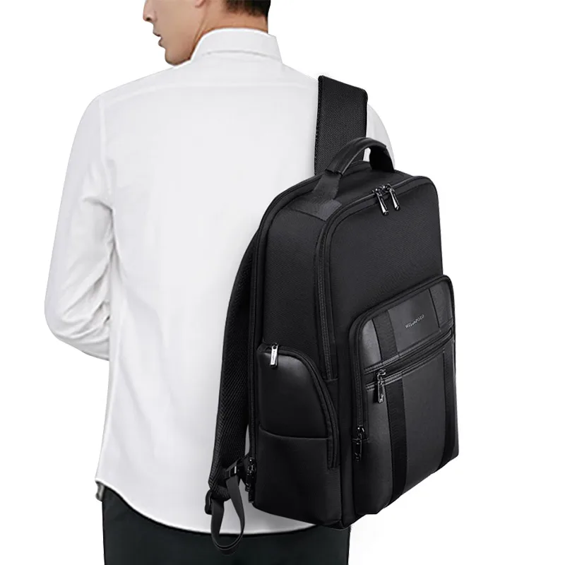 Раница мъж с голям капацитет, ежедневни бизнес пътна мъжка чанта за компютър, модерна мъжка чанта, младежки мъжки раница WILLIAMPOLO Изображение 2