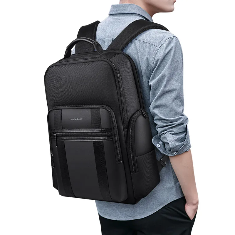 Раница мъж с голям капацитет, ежедневни бизнес пътна мъжка чанта за компютър, модерна мъжка чанта, младежки мъжки раница WILLIAMPOLO Изображение 3
