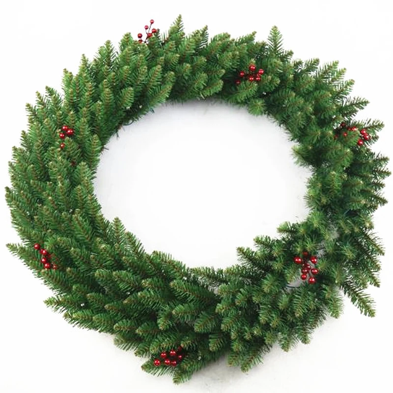 50 cm материал PVC Коледен венец Коледни украси Коледна вратата подвесная венец Изображение 0