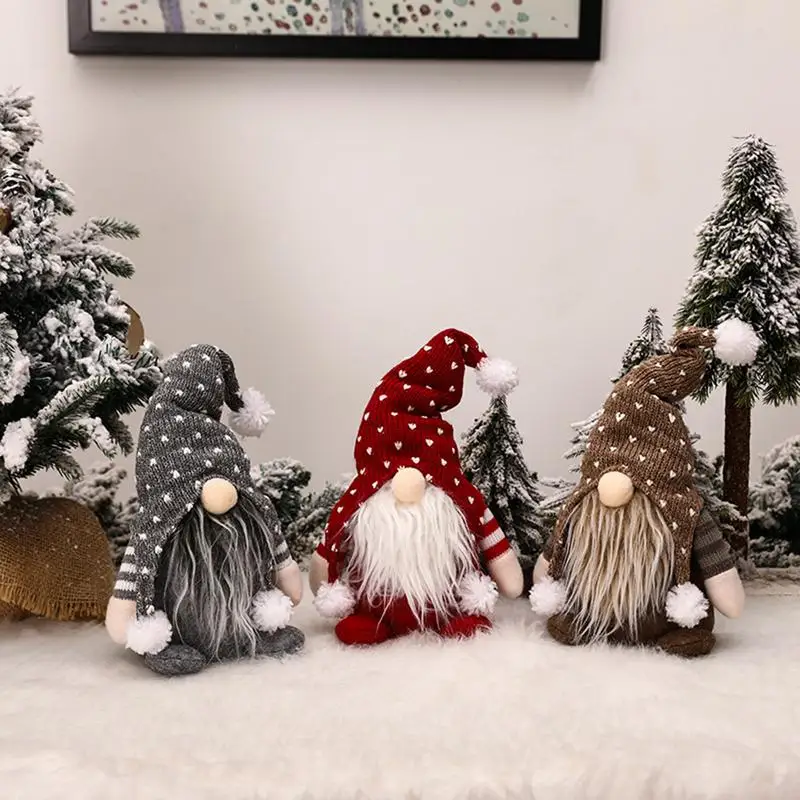 Меки Коледни Джуджета Скандинавски Безлични Кукла От Плюш За Коледно Сладки Плюшени Играчки, Украса За Коледа Изображение 4