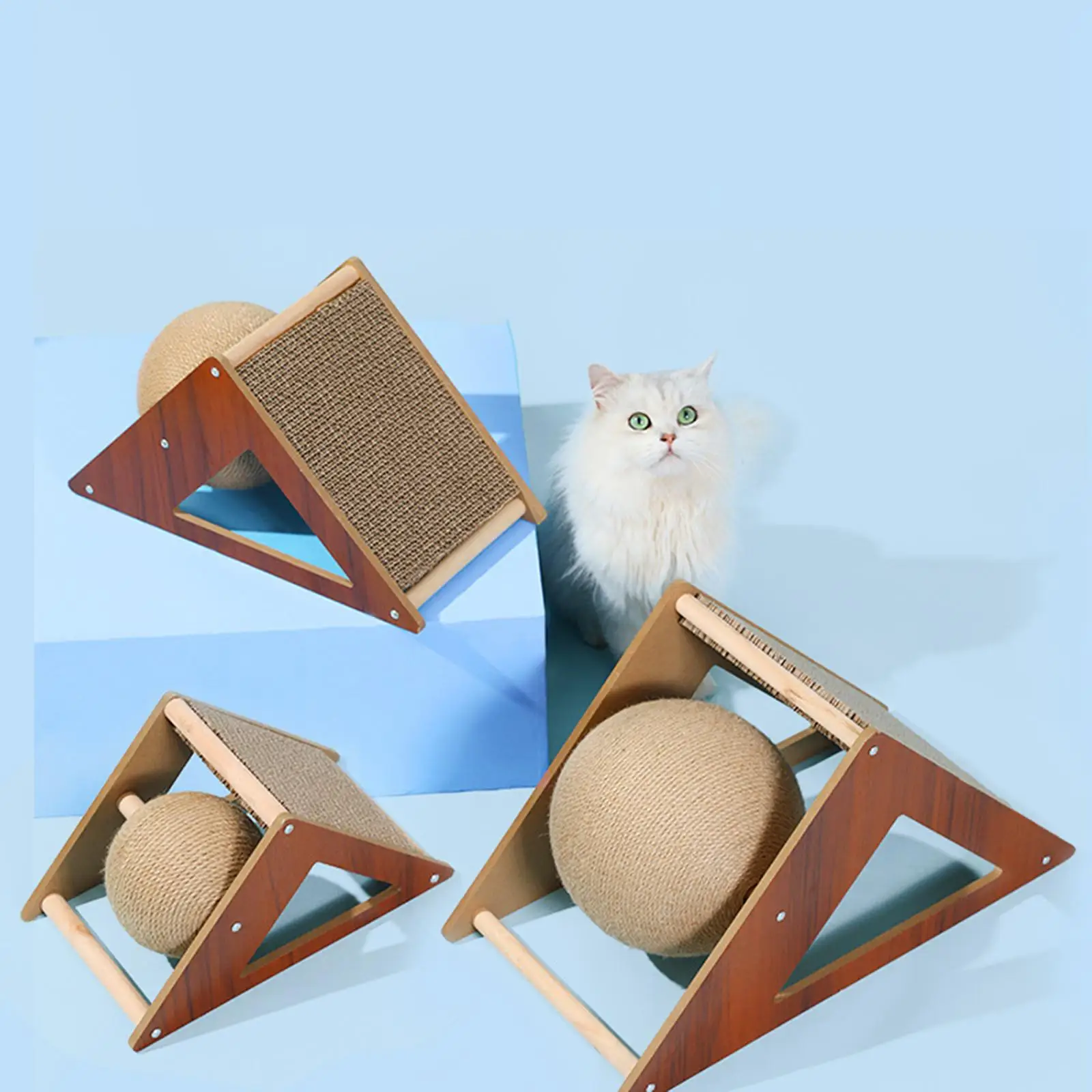 Актуално котка основание играчки взаимодействующей играчки топки котка от надраскване стабилизиран дървена надраскване на за Закрито на открито Изображение 4