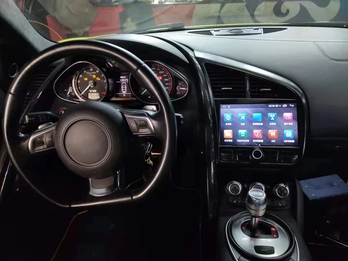 Android 10,0 За Audi R8 с 6 + 128 г десни и леви двигател на Tesla Автомобилен Мултимедиен Навигатор NAVI Кола Стерео Радио GPS Навигация плейър Изображение 1