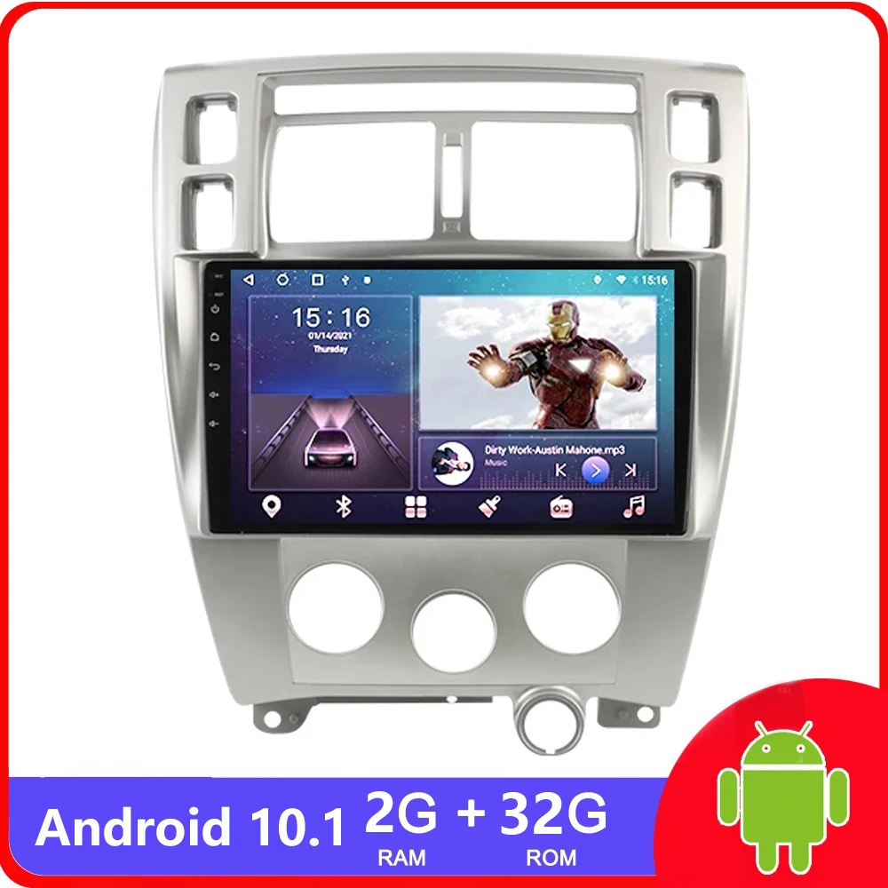 2Din Android 11 Авто Радио, Мултимедиен плейър За Hyundai Tucson 2006 2007 2008 2009 2010 2012 2013 Стерео GPS Навигация Изображение 0