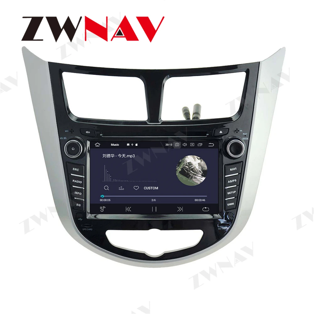 За HYUNDAI VERNA Авто радиоплеер Android 10 64 GB GPS Навигация Мултимедиен плеър Радио Изображение 3