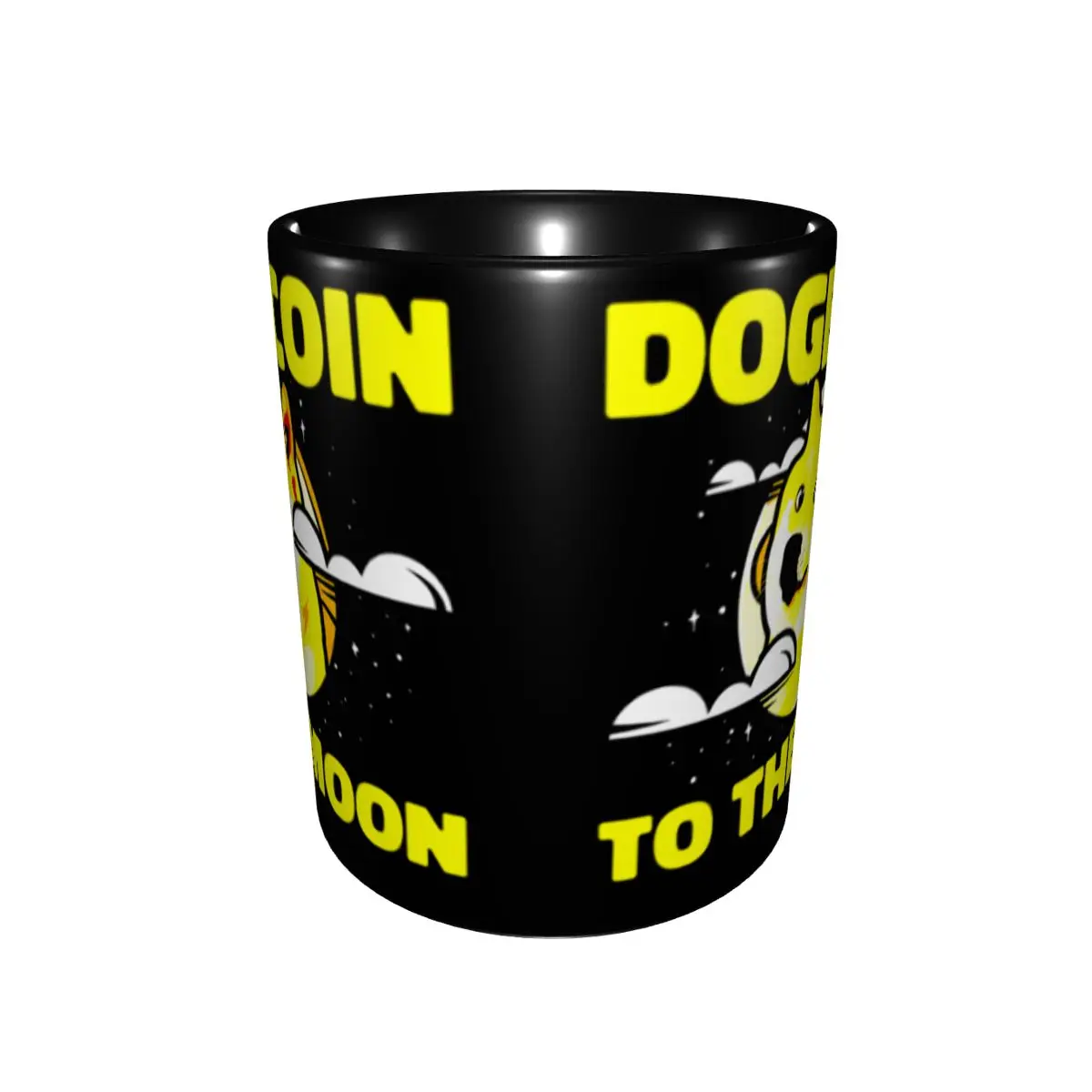Dogecoin To The Moon B Висококачествени Чаши Чаши Чаши с принтом 
Dogecoin Dogecoin Dogecoin Хумор Графични халби за бира Изображение 2