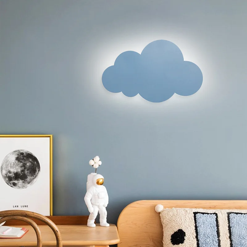Creative Cloud Led монтиран на стената Лампа За Дома, Детска Спалня, Нощни лампи, Декорация Коридор, Осветление AC85-265V Изображение 2