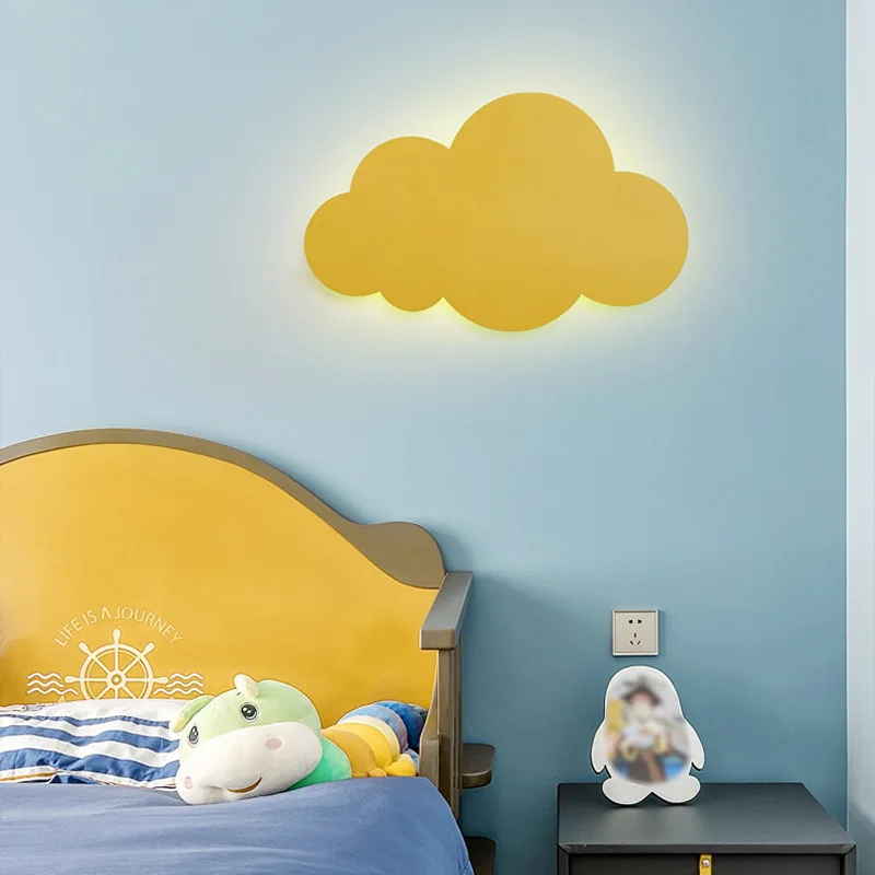 Creative Cloud Led монтиран на стената Лампа За Дома, Детска Спалня, Нощни лампи, Декорация Коридор, Осветление AC85-265V Изображение 3