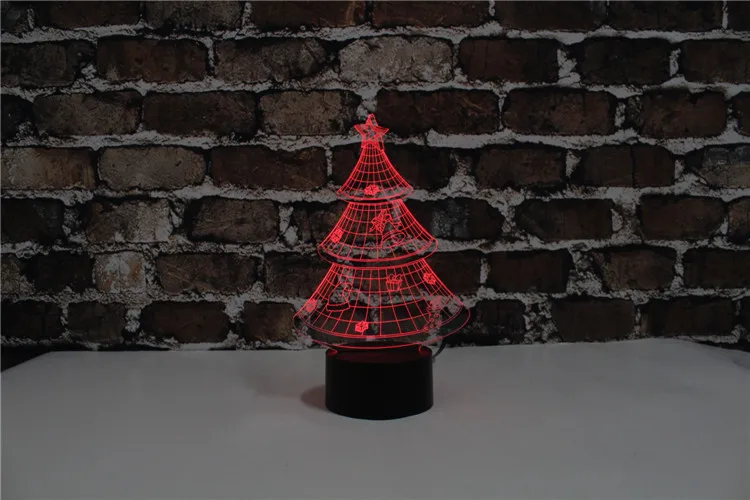 YJM-2823 Коледни Подаръци, Коледна елха 3D Led Нощни лампи Атмосфера, Празнични Аксесоари Осветление за Интериор за Свети Валентин Изображение 2