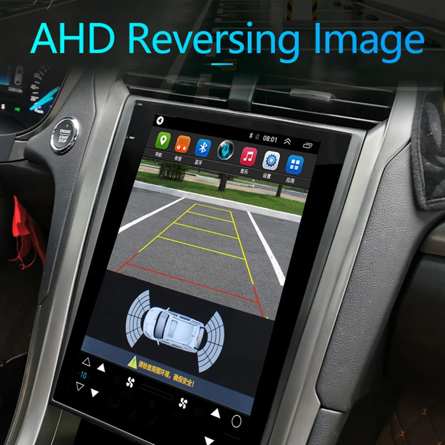 128 Грама За Ford Mondeo Fusion MK5 Радио Android 10 Мултимедия 2013-2019 GPS Navi Главното устройство Tesla Авто Аудио Стерео Видео плейър Изображение 3