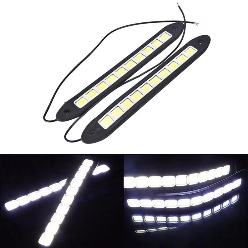 Нов 2 елемента 20 W Водоустойчив авто LED 12 В Дневната Ходова Светлини DRL Противотуманный COB Strip Lamp Изображение 0