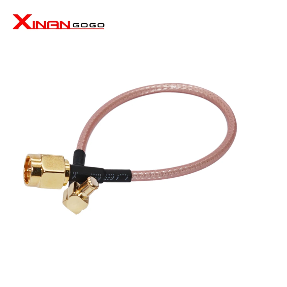  2 елемента SMA plug съединители за съединители mcx правоъгълен скок косичка кабел с RG316 15 см Изображение 1