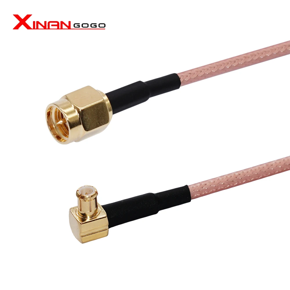  2 елемента SMA plug съединители за съединители mcx правоъгълен скок косичка кабел с RG316 15 см Изображение 2