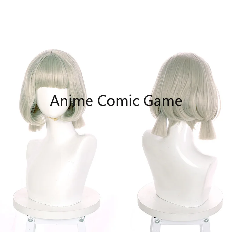 Genshin Impact Sayu Cosplay Перука Кратък Огнеупорни Синтетични Перука Вграден Регулируем Мрежа За Коса, За Аниме Игри Coser Изображение 3