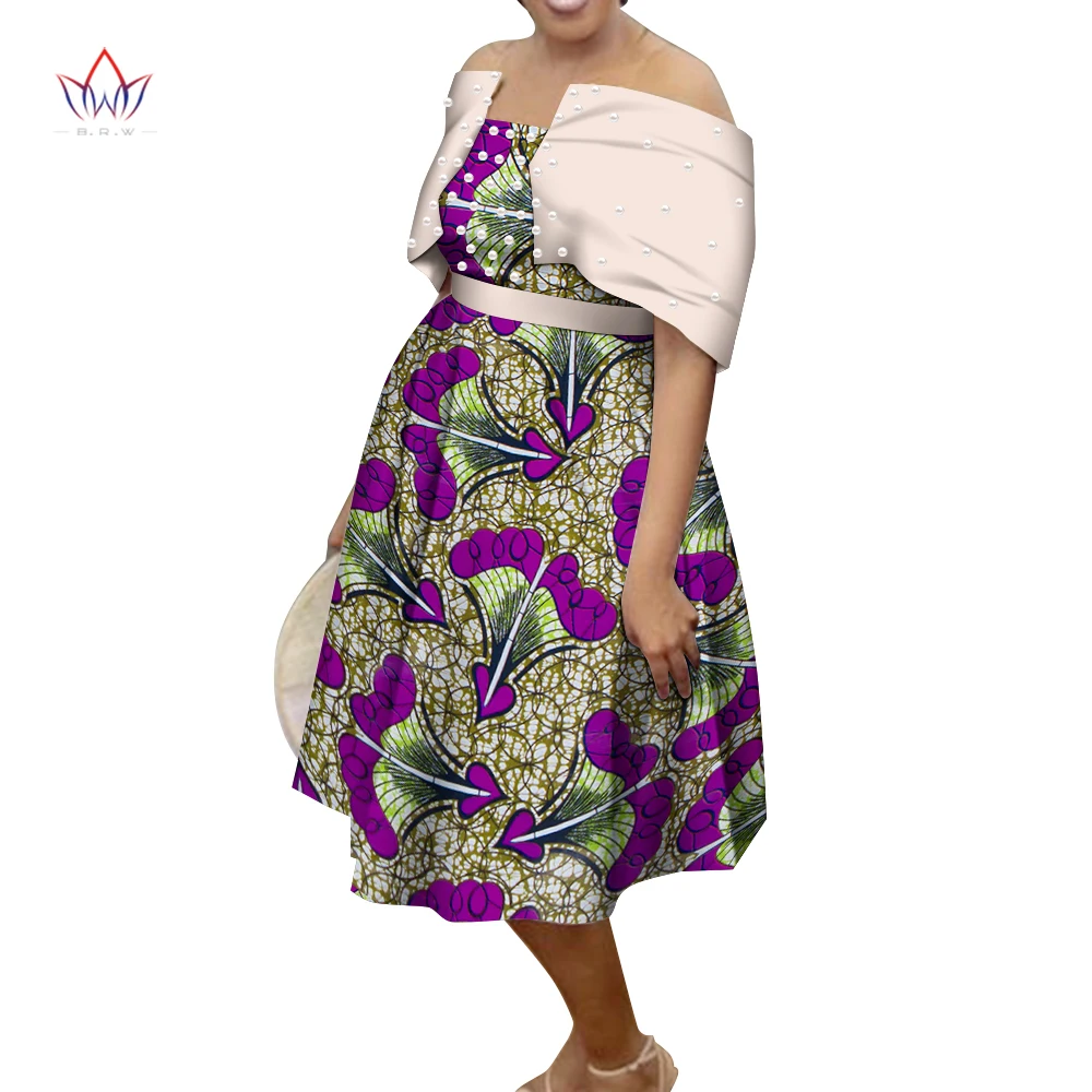 Африкански рокли за жени, традиционни Африкански Дрехи, Елегантни Рокли на Анкара, Модерно Африкански рокля 6xl За Дама до средата на прасците, WY9774 Изображение 2