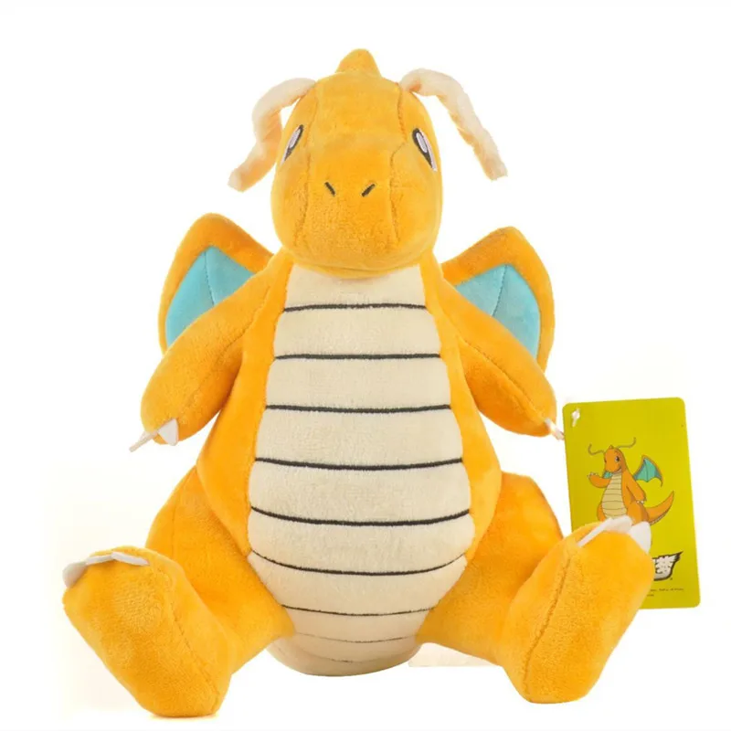 Pokemon оригинален Dragonite Плюшени играчки Меки играчки Животни - Голяма От 25 Подарък за дете Изображение 0