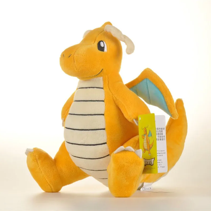 Pokemon оригинален Dragonite Плюшени играчки Меки играчки Животни - Голяма От 25 Подарък за дете Изображение 1