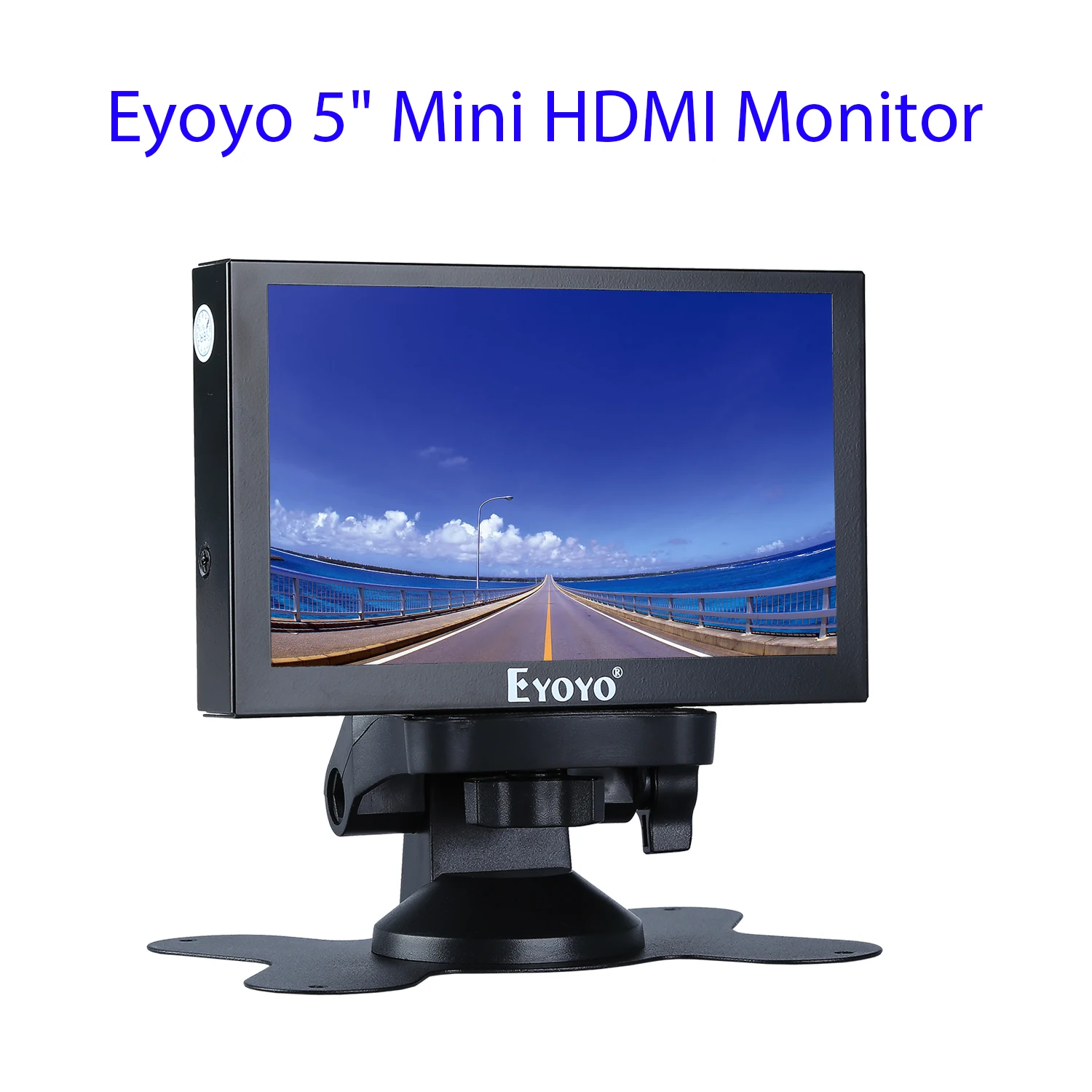 Eyoyo 5-Инчов Мини Монитор, Камера за Задно виждане LCD Екран за Задно виждане, HDMI-Съвместими VGA BNC за Сигурност Гръб на облегалката за глава Дисплей Изображение 1