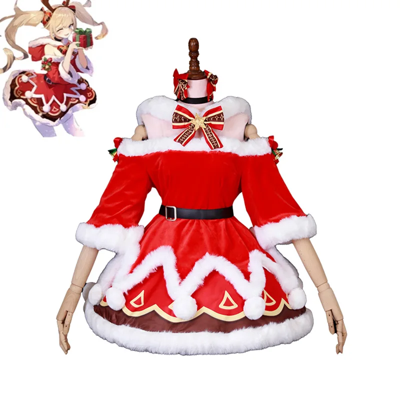 Играта Genshin Impact Cosplay Костюм Барбара Скъпа Барбара Коледа Облечи Хелоуин Коледно Парти Униформи Облекло По Поръчка Изображение 0