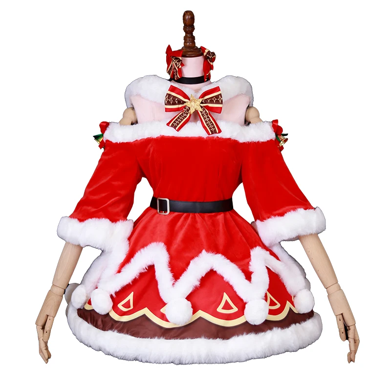 Играта Genshin Impact Cosplay Костюм Барбара Скъпа Барбара Коледа Облечи Хелоуин Коледно Парти Униформи Облекло По Поръчка Изображение 5