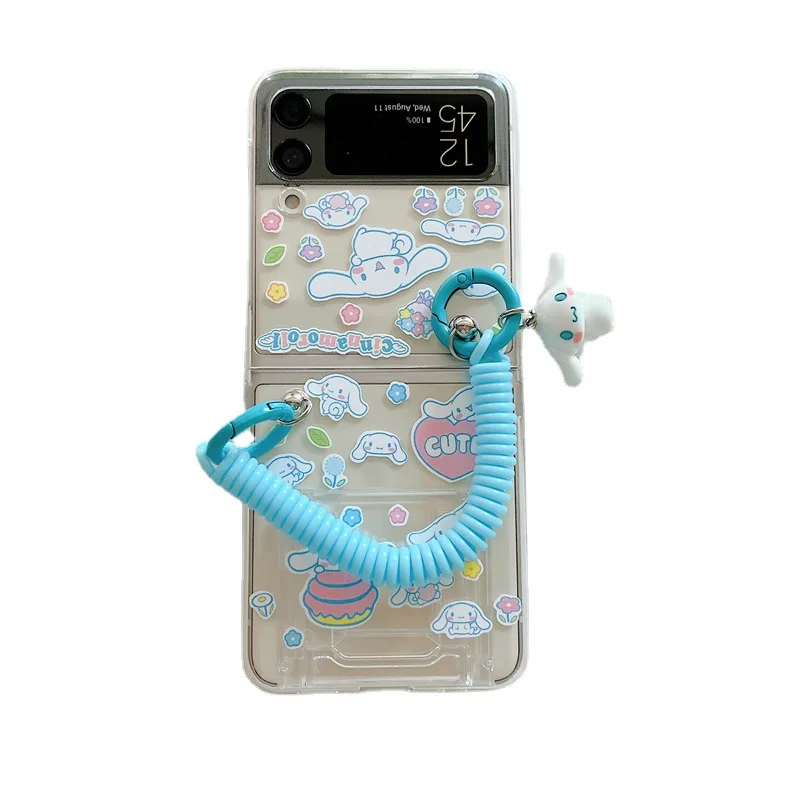 Sanrio Kuromi Cinnamoroll Калъф за Телефон Samsung Galaxy Z Флип 3 5G Zflip3 Z Флип 4 Flip3 Zflip Flip4 Сладък Калъф My Melody Седалките Изображение 5