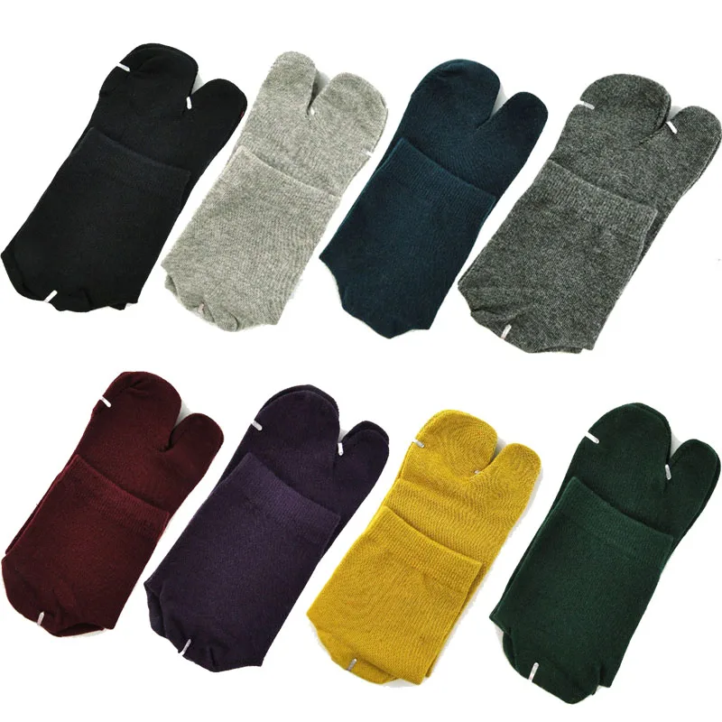 5 чифта мъжки Чорапи-täby от чист памук, Обикновена Чорапи-сабо с два пръста, Пролетта и есента са Топли Ежедневни Антифрикционные чорапи-чехли Изображение 0